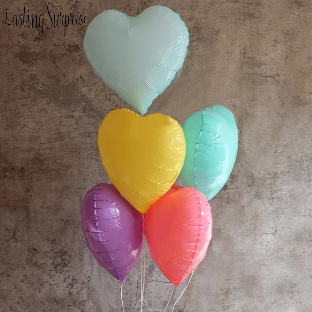 1 шт. Ma Caron конфеты цветные воздушные шары 17 &quotGlobos розовое сердце фольга Воздушные