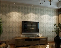 beibehang papel de parede non woven wall paper 3d solid village retro diamond lattice bedroom tv background wall 3d wallpaper