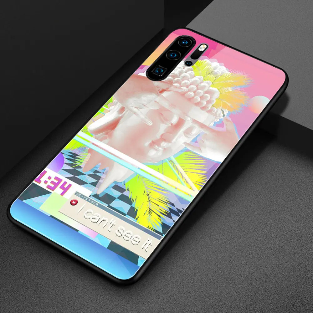 For case huawei p20 pro statue art Glass back cover p30 for Huawei P9 P10 Plus P20 P30 Pro lite | Мобильные телефоны и