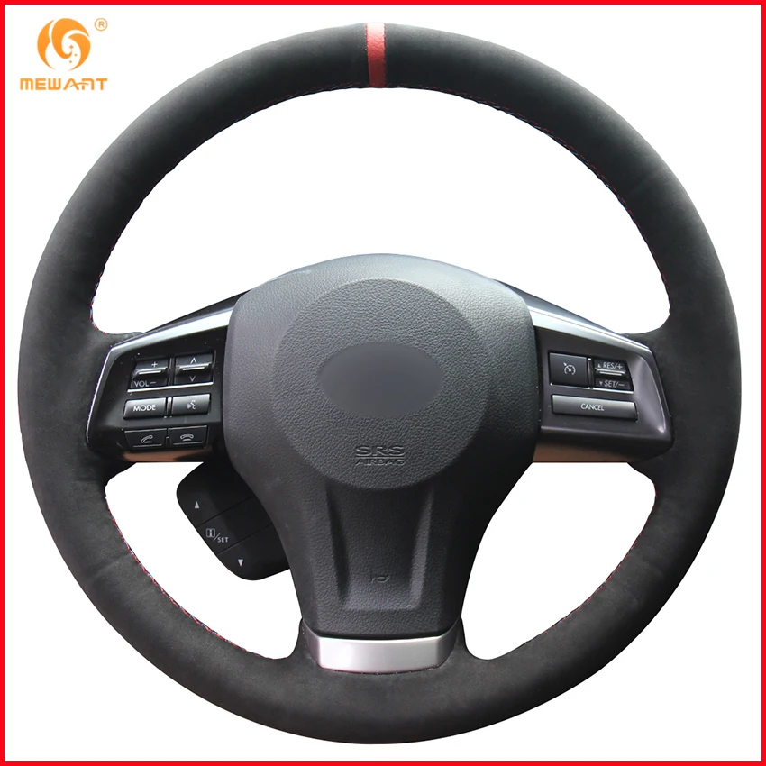 MEWANT Black Suede Car Steering Wheel Cover for Subaru Forester 2013-2015 Legacy 2013-2014 Outback XV Parts | Автомобили и