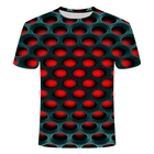 Мужская футболка с коротким рукавом и круглым вырезом, модная красная футболка с забавным принтом, Мужская 3d футболка, 2019