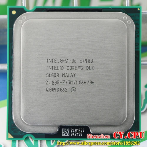 Процессор Intel Core 2 Duo E7400 cpu (2 8 ГГц/3 м/1066 ГГц) Socket 775 Бесплатная доставка | Компьютеры