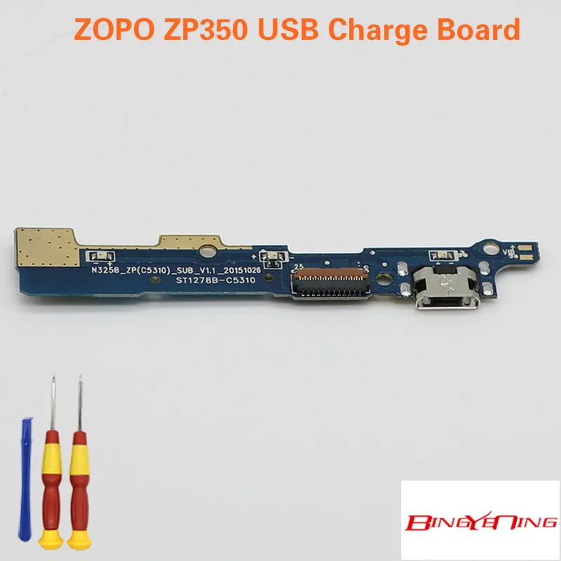 BingYeNing Новая оригинальная плата зарядки с USB-разъёмом для ZOPO ZP350 Гибкий шлейф зарядного модуля Микрофон мобильного телефона Мини-USB-порт.