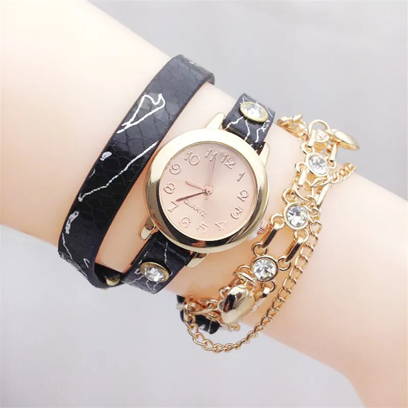 Модные Повседневные часы с кожаным ремешком и леопардовым принтом женские