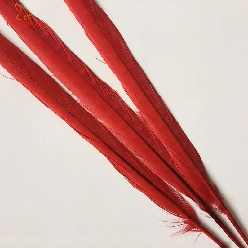 ChengBright-plumas de cola de fais&aacute;n Natural, joyer&iacute;a DIY, decoraciones de boda, plumas de fais&aacute;n, 16-18 pulgadas, 40-45CM, 50 Uds.-4