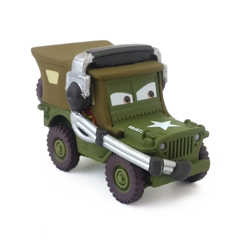 Disney Pixar Cars Sarge с гарнитурой металлическая литая под давлением игрушечная машинка 1:55 детские подарки Свободные абсолютно новые и