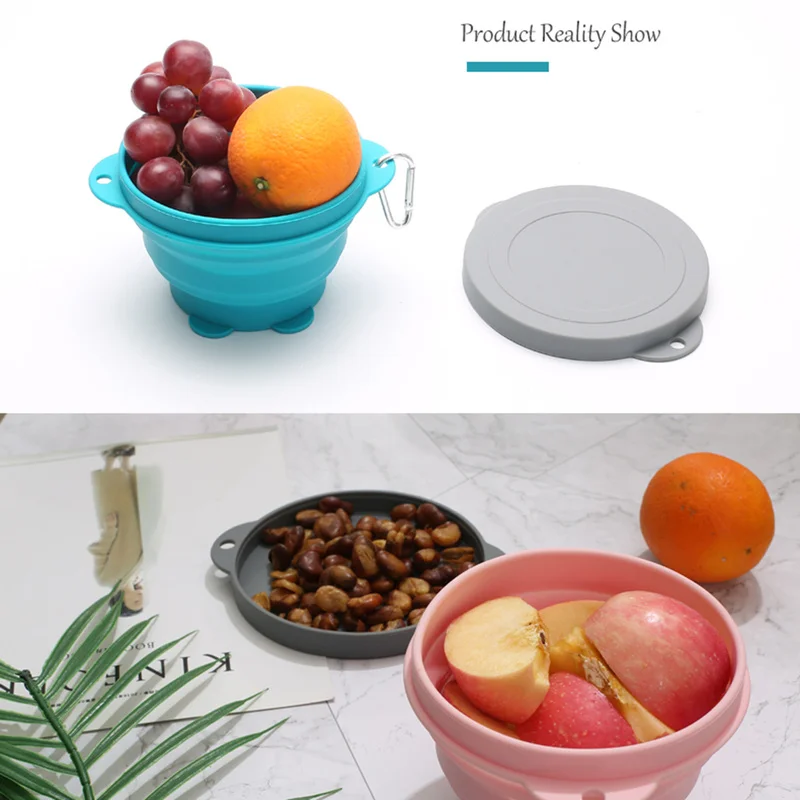 Multi-function Travel Portable Silicone Folding Bowl Anti-fall Outdoor Retractable Picnic Lunch Box Trending Products 2019 | Дом и сад