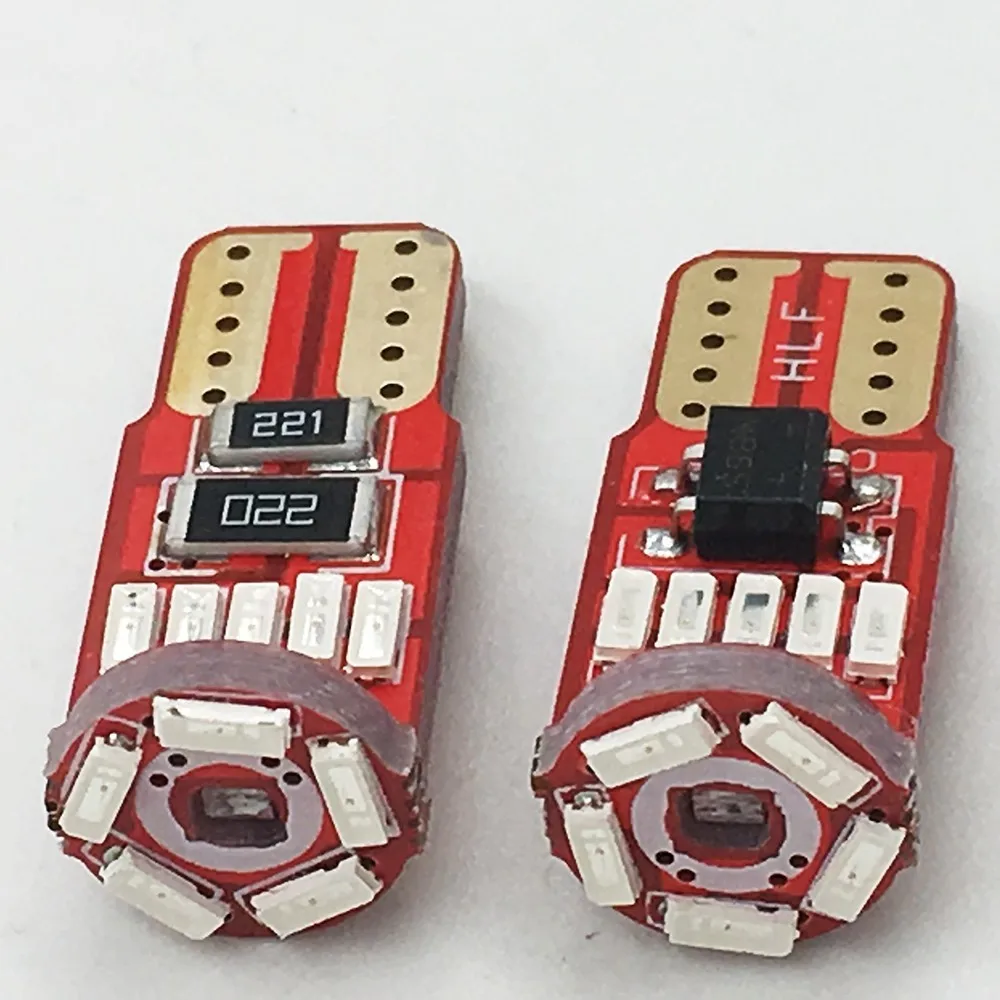 Суперъяркая Светодиодная лампа 15SMD T10 W5W с 5 Светодиодами яркость 4014 без ошибок