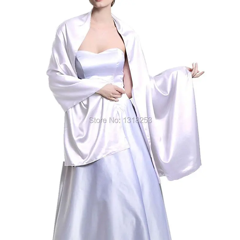 Элегантные Свадебные накидки сатиновые длинные шарфы для женщин вечеринки 200*70