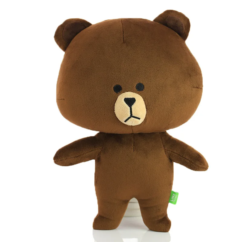 Origin Brown 36 см/14 дюймов каваи коричневый медведь и кролик Кони аниме чучело Плюшевые игрушки Корейский мультфильм фигура Мягкая Детская кукла подарки на день рождения - Цвет: Origin Brown
