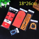 Оптовая продажа 100 шт.лот 18 см * 26 см Прозрачное самоклеящееся уплотнение пластиковый пакет OPP полиэтиленовый пакет Розничные упаковочные мешки для хранения с отверстием для подвешивания