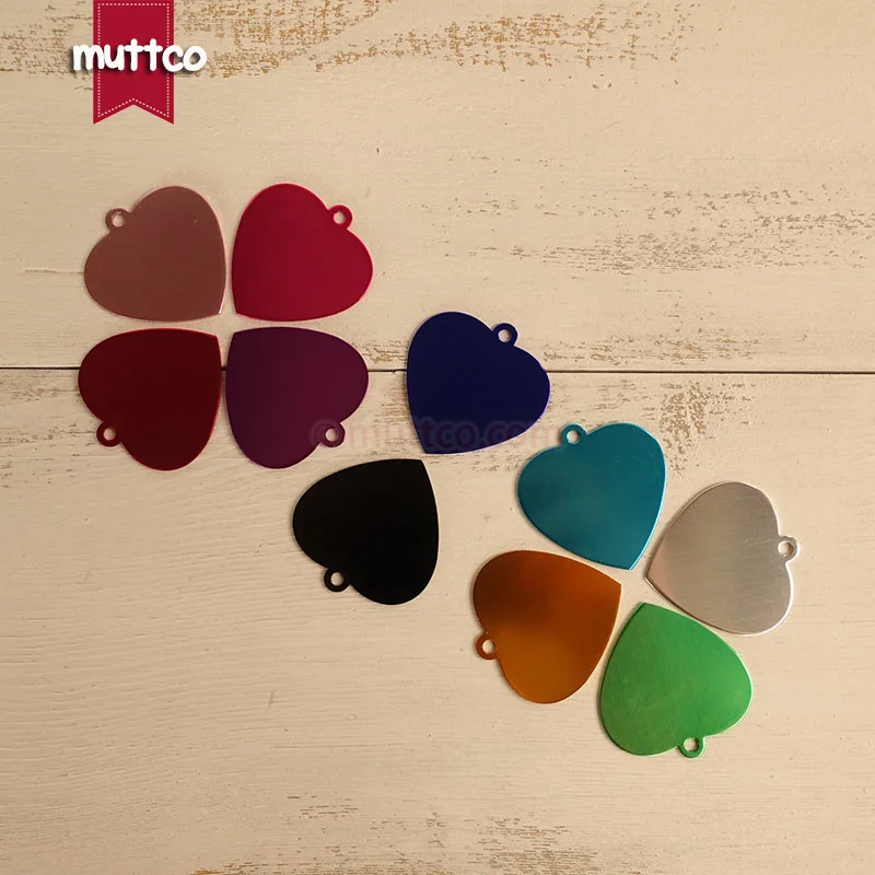 Бесплатная доставка простые Алюминий ПЭТ именной ярлык сердце Форма