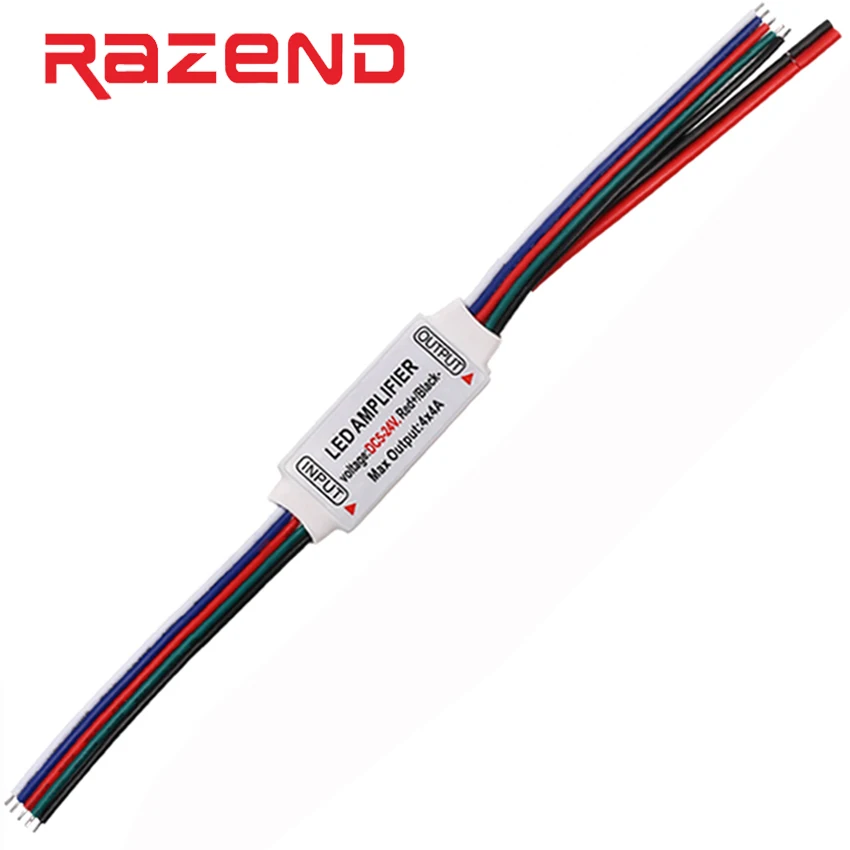 DC5 24V Mini с 5 контактным проводом 4CH x 4A 16A для 5050 RGBW светодиодная ленсветильник