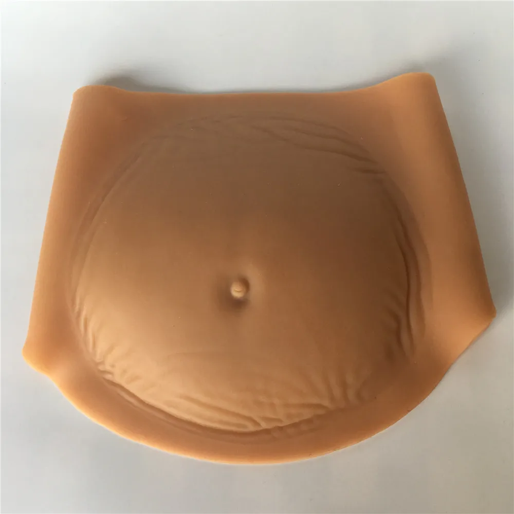 

1500g 2~4 months Seamless Real Skin silicone belly fake tummies white & suntan skin