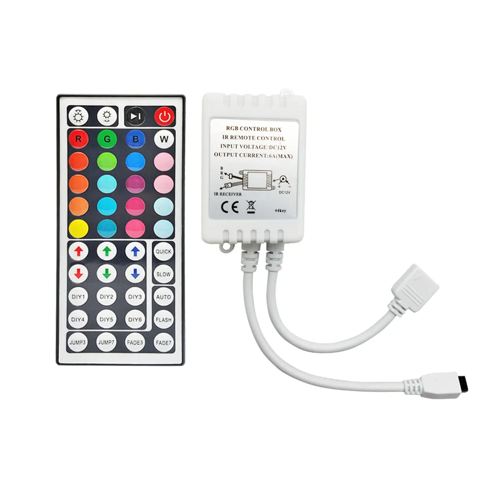 44 клавиши LED IR RGB контроллер светодиодные фонари ИК пульт Диммер DC12V 6A 12A для 3528 5050
