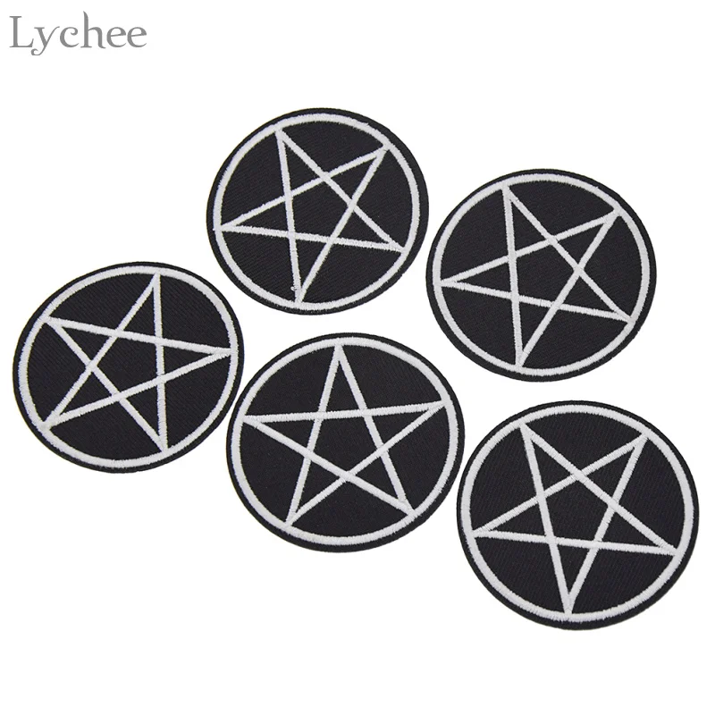 Lychee Life 5 шт. Готическая пентаграмма нашивки сделай сам аппликация для одежды
