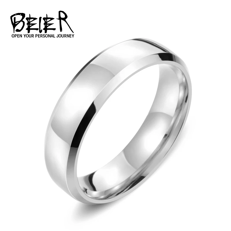 Silver colour Одежда высшего качества Для мужчин бренд Уникальный Нержавеющая сталь простое кольцо Блеск три Цвет BR-R073 - Цвет основного камня: Silver colour