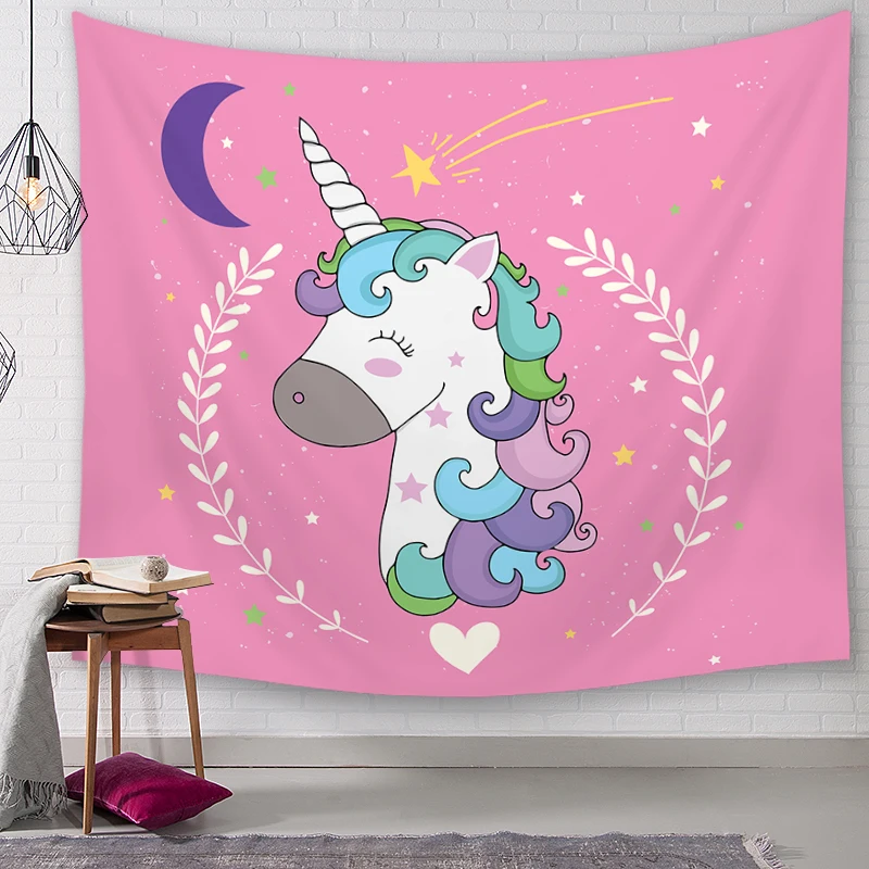 Декоративные гобелены в виде единорога Висячие настенные мандала богемный