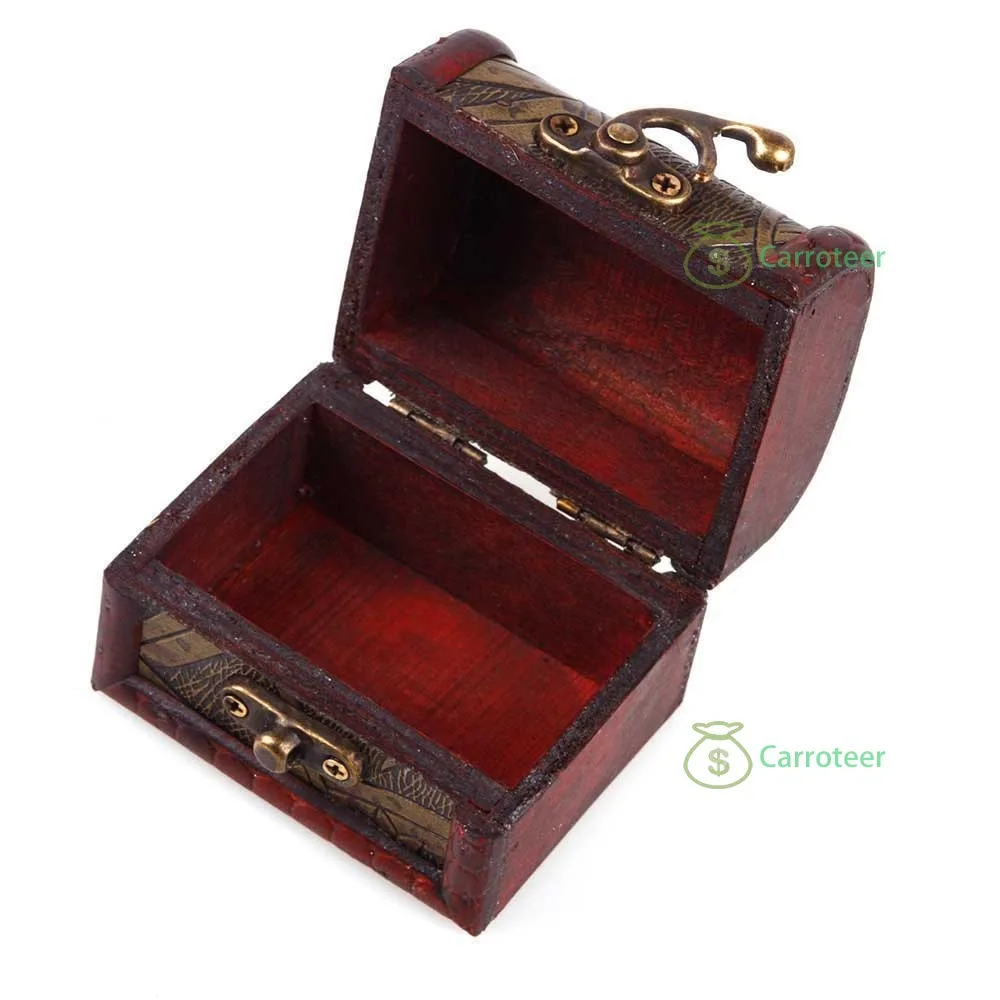 Carroteer Shop Vintage Jewelry Pearl Necklace Bracelet Gift Box Storage Organizer Wood Case 01 | Украшения и аксессуары