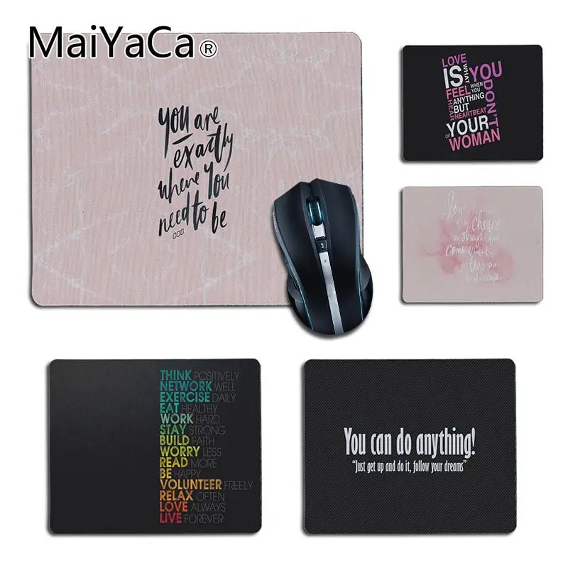 MaiYaCa персонализированные кожаные мотивирующие цитаты с рисунком слов в розовом