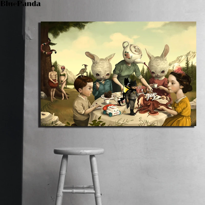 Lowbrow художественная жанровая живопись Mark Ryden Nicoletta Ceccoli постер на холсте