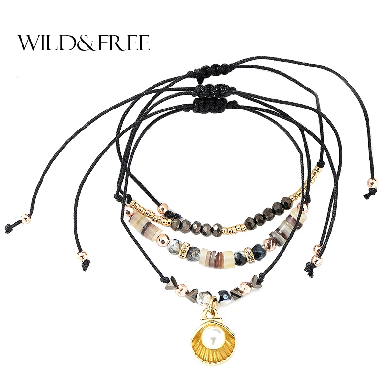 Женский браслет с кристаллами Wild &amp Free 6 цветов металлический корпус и имитация