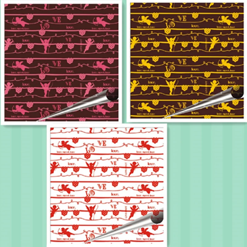 20 листов Бумага для переноса шоколада/Пресс формы выпечки лист/украшения