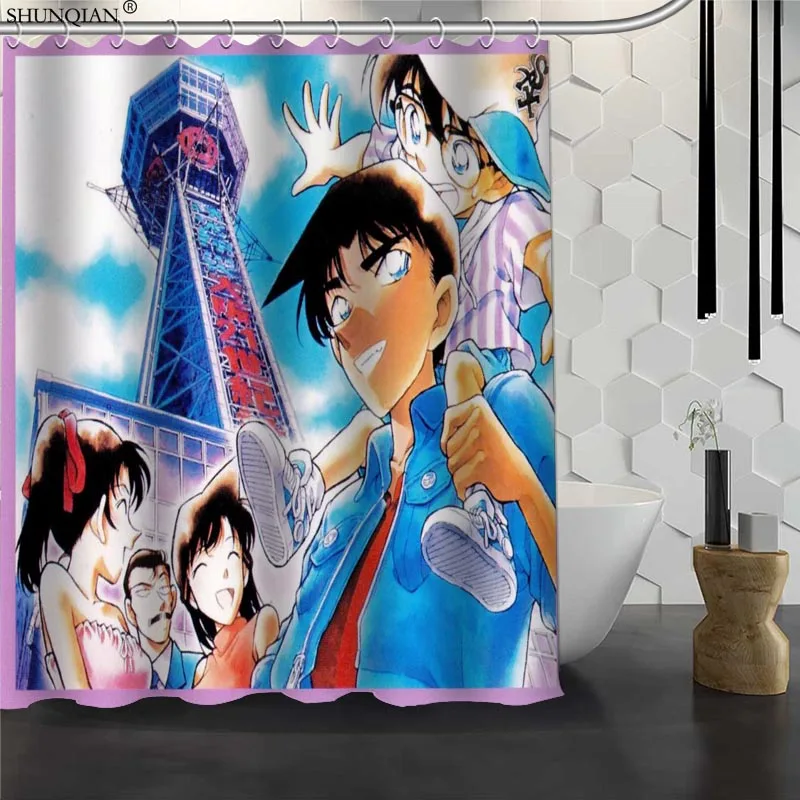 Новый Detective Conan занавеска для душа водонепроницаемая ткань полиэфирная Штора