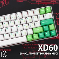 xd60 xd64 custom mechanical keyboard kit up tp 64 keys supports tkg tools underglow rgb pcb gh60 60 programmed gh60 kle