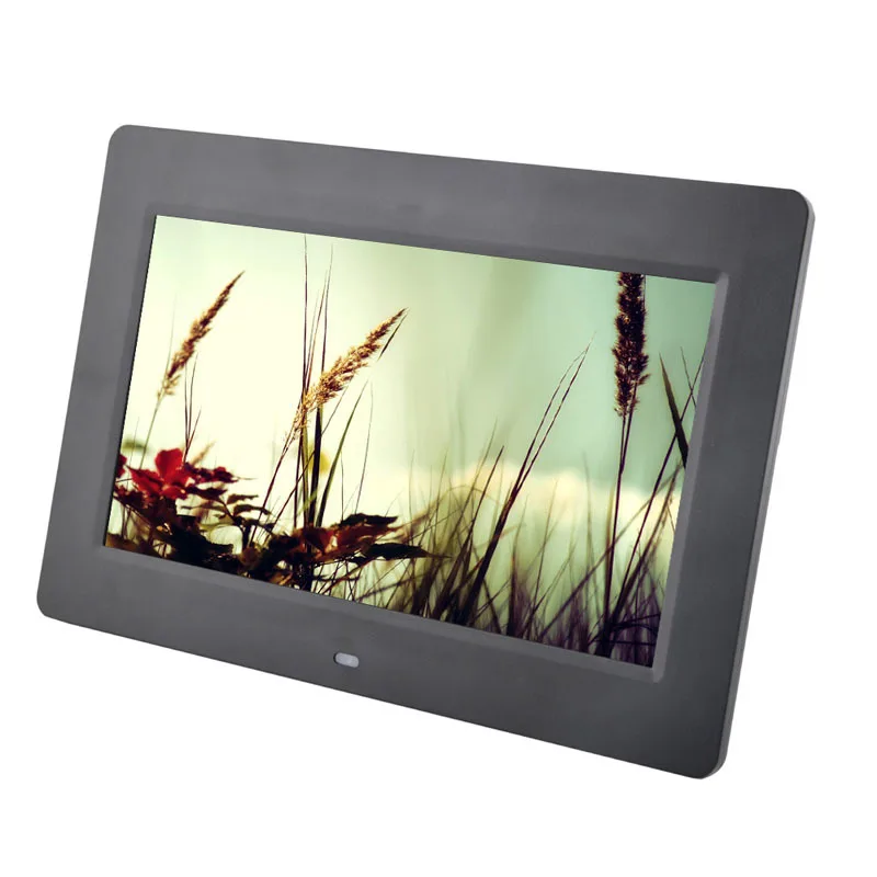 10 дюймов TFT Экран светодиодный Подсветка HD 1024*600 цифровая фоторамка электронный альбом для фотографий музыки MP3 MP4 порта Retrato цифровой - Цвет: Black