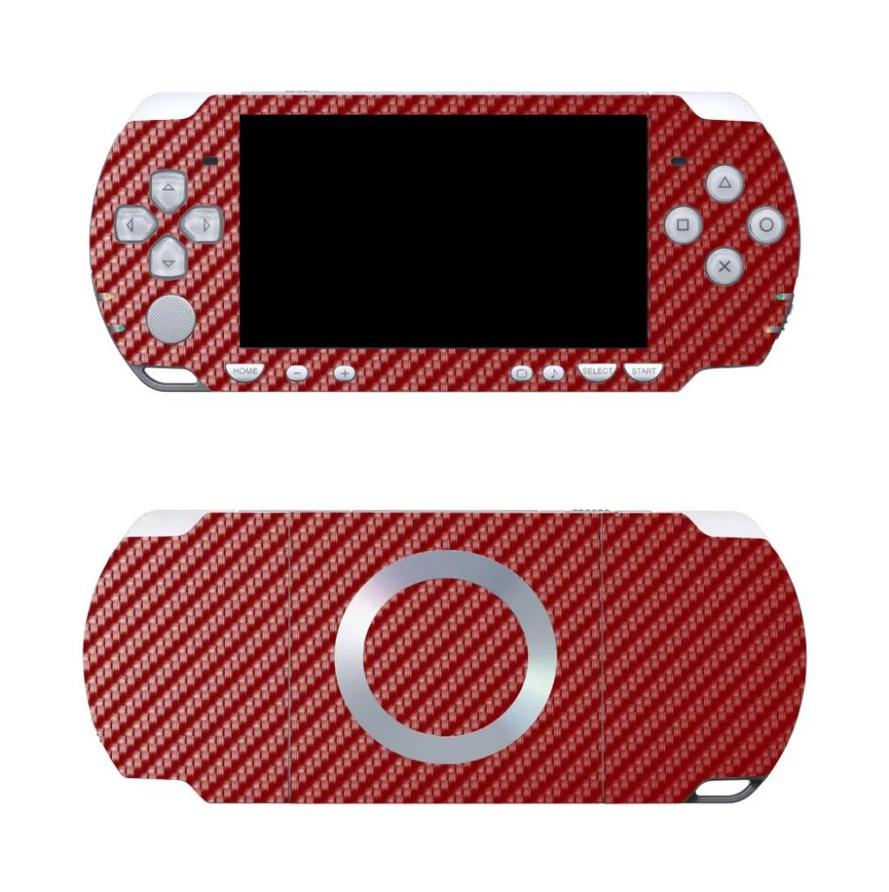Красное углеродное волокно виниловая Защитная Наклейка для sony psp 2000 Скины Наклейка s для psp 2000
