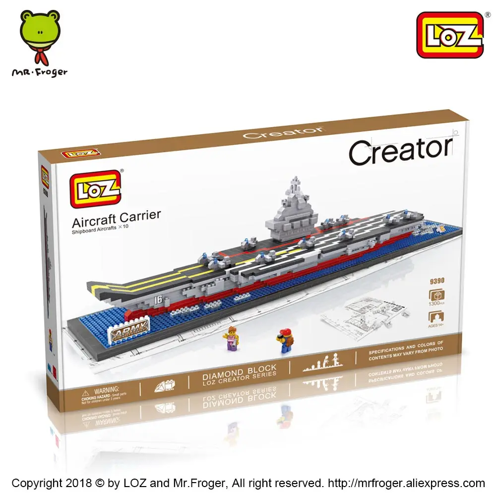 LOZ алмазные блоки RMS Titanic авианосец Модель корабля строительные Наборы игрушек