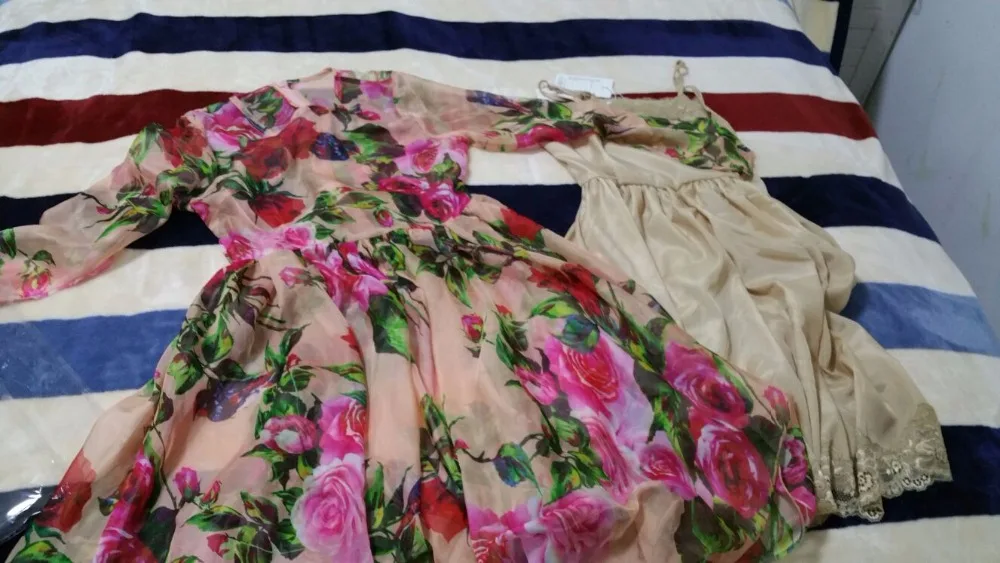 Платье женское из натурального шелка с длинным рукавом | Женская одежда