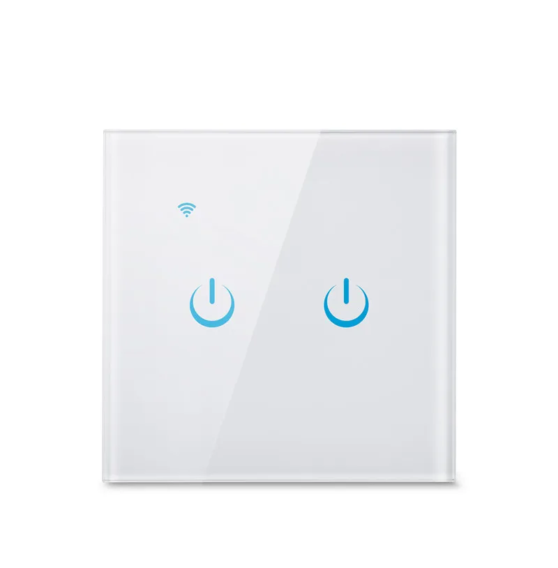 EU 2 gang Tuya Smart Life App Smart Wifi переключатель световая настенная панель Переключатель Беспроводной ЕС Великобритания США работает с Alexa Google Home Mini IFTTT - Комплект: EU 2 gang