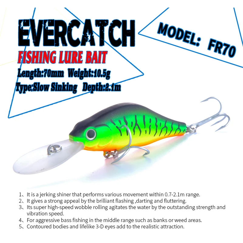 EVERCATCH новинка Jerkbait профессиональная магнитная система дальнего литья 7 см 10 5 г