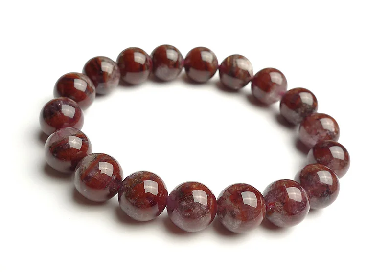 Топ Натурал Канада Ауралайт 23 Красно-фиолетовый 11мм Круглые Бусины Браслет Кристалл Женщины Мужчины Модные Камни Ювелирные Изделия АААААА на.
