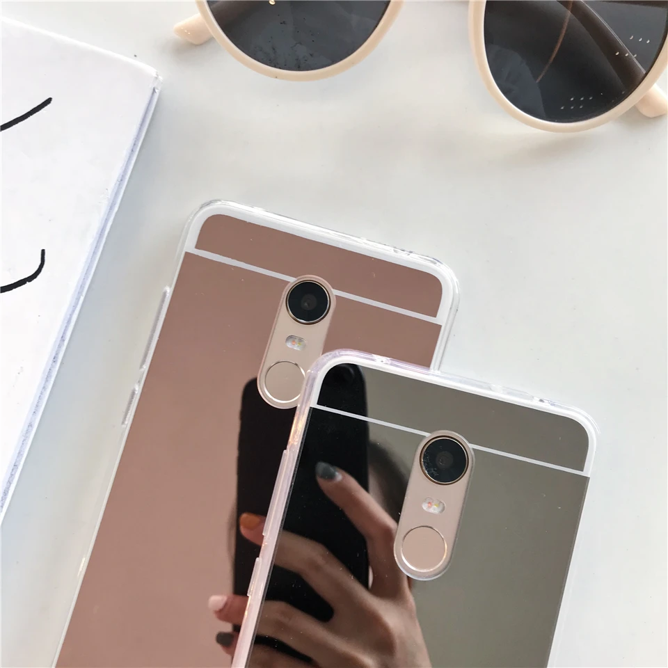 Mirror Phone Cases For XiaoMi RedMi 5 Plus 4A 5A 6A 4X Note 3 4 6 Pro 7 S2 Mi 5X A1 6X A2 Lite F1 Cover Soft TPU Silicone Case |