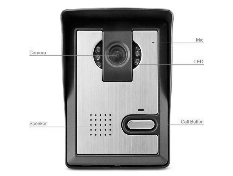 7 &quotЖК монитор видеодомофон домофон система ИК ночного видения камера комплект 1