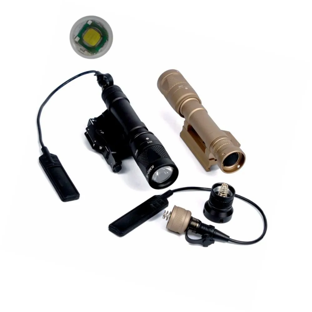 Tactical M620V Scout Light LED Weapon Light Flashlight With Remote Pressure Switch Controller For Hunting