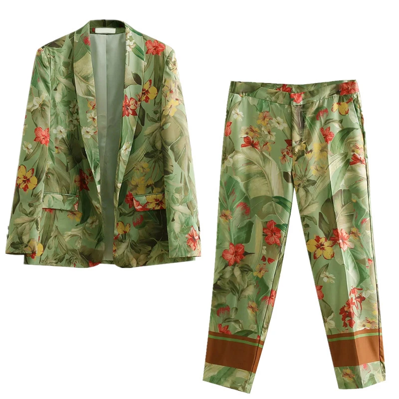 Женский офисный Блейзер винтажный блейзер с длинным рукавом и 9 штанами костюм