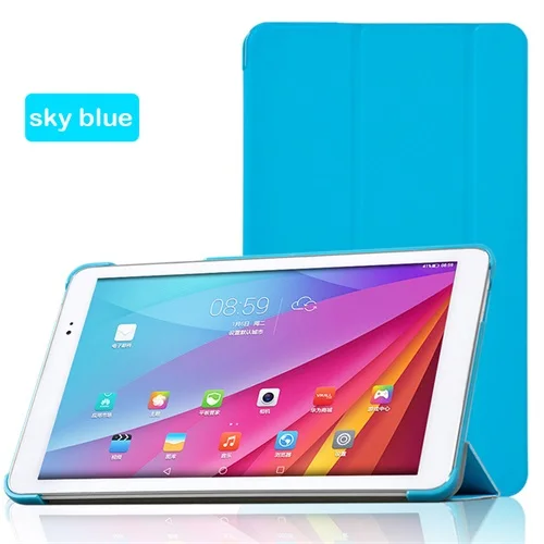Откидная крышка для huawei Mediapad T1 10 huawei T1-A21W 9,6 дюймов планшетный ПК чехол Защитный чехол для huawei T1 9,6 - Цвет: Синий