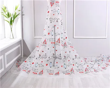 Королевская органза вышивка кружева топ ткань для DIY принцесса платье принцессы