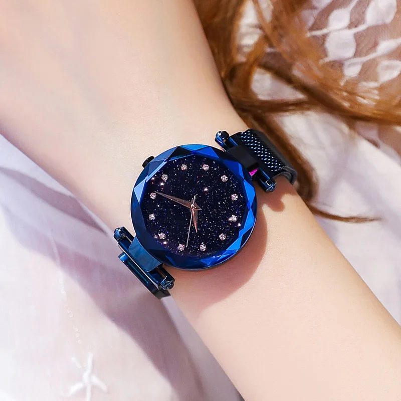 Модные роскошные часы женские с металлическим браслетом высококачественные