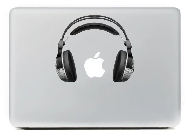 Я люблю музыку наушники виниловая наклейка для DIY Macbook Pro / Air 11 13 15 дюймов чехол