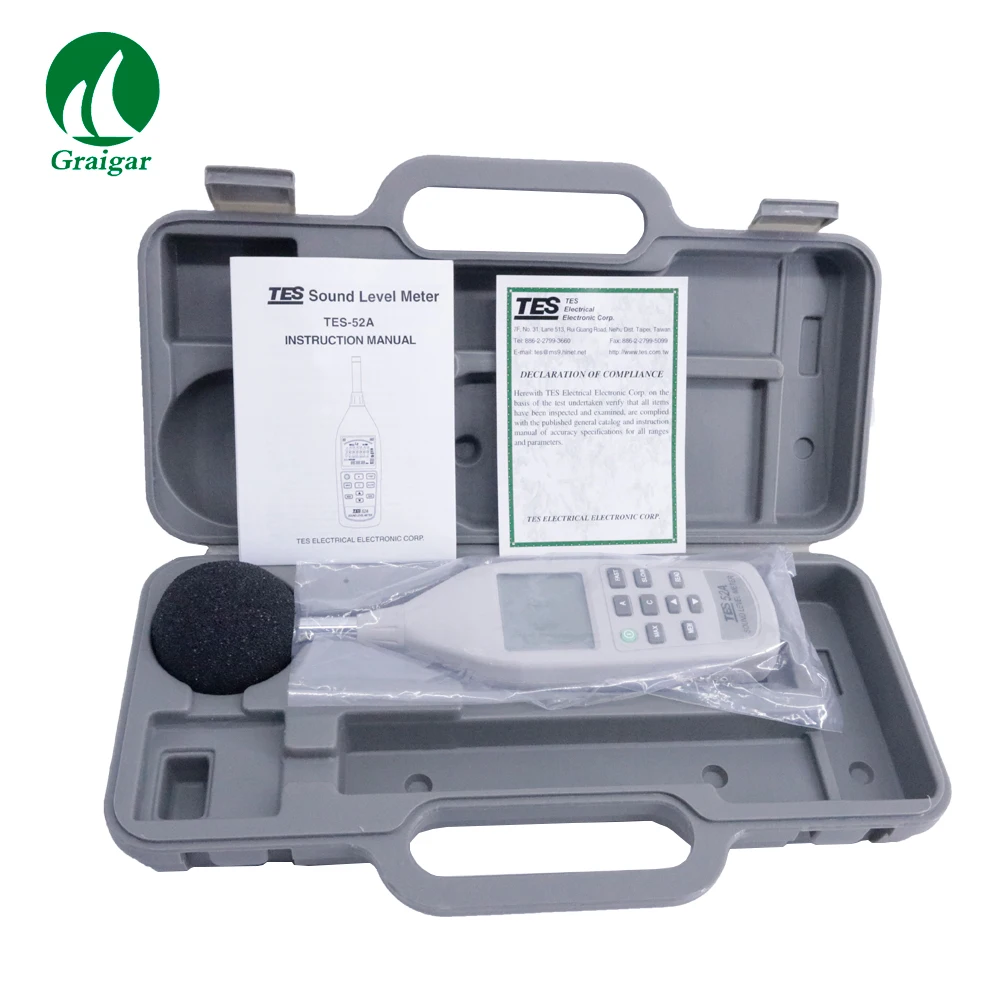

New Original TES-52A Portable Digital Sound Level Meter 26dB to 130dB TES52A Noise Tester Meter by Fast Shipping