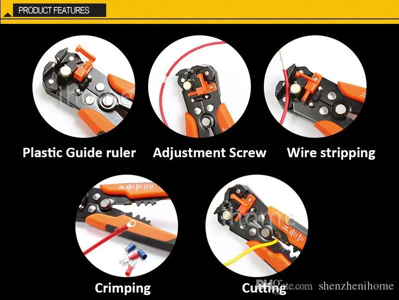 High Quality Multifunctional Automatic Cable Wire Stripper Plier Self Adjusting Crimper Terminal Tool Cutting Crimping Stripping |