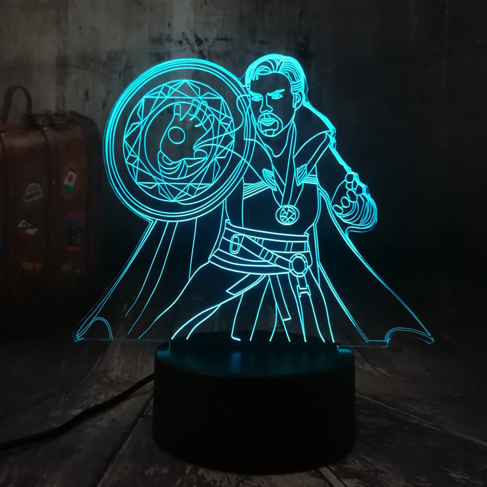 Marvel Legends крутой доктор странные Мстители фигурки героев 3D RGB светодиодный ночник