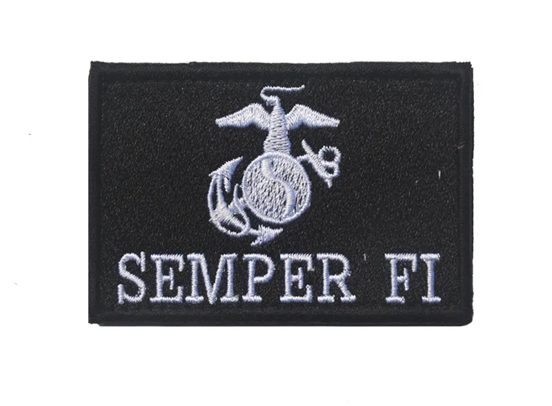 Вышитый американский морской корпус EGA Semper Fi патч Армия USMC боевой тактический патч militare insignias патчи крюк для сумки - Цвет: Антикварный цинк