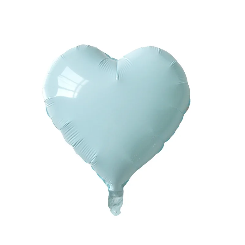 Light blue Heart 1 шт. 18 дюймов Макарон Цвет Heart& Star шарики из фольги разных форм гелиевый воздух мяч для Одежда для свадьбы, дня рождения украшение шары расходные материалы - Цвет: Light blue Heart