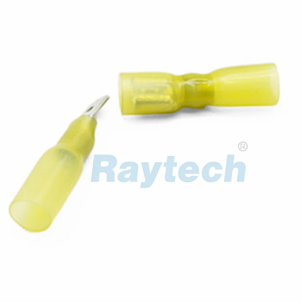 Raytech HDPE желтый полностью изолированный толчок на клемме и Tab терминал